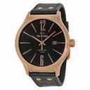 TW Steel Slim Line Black Dial Black Leather Men's Watch TW1303