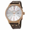 TW Steel Slim Line Silver Dial Brown Leather Men's Watch TW1304