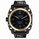 U Boat Black Dial 18kt Yellow Gold Black Alligator Men's Watch 5388
