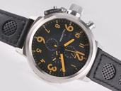 U-Boat Flightdeck 1758 Black Dial Stainless Steel Bezel Watch