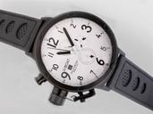 U-Boat Flightdeck 1931 Mens Round Black Cow Leather Strap Watch