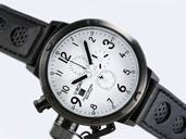 U-Boat Flightdeck 1931 PVD Bezel Mens Black Crocodile Leather Strap Watch