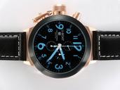 U-Boat Flightdeck 6254 Black Dial PVD Bezel Rose Gold Case Watch