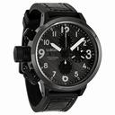 U Boat Flightdeck Black Carbon Fiber Black Leather Automatic Men's Watch 6204
