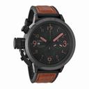 U Boat Flightdeck Black Dial Brown Leather Men's Watch 7094