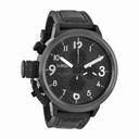 U Boat Flightdeck Carbon Fiber Dial Black Leather Men's Watch 7118