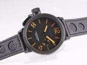 U-Boat Italo Fontana 1216 Black Crocodile Leather Strap 50mm Black Dial Watch