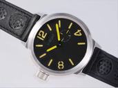 U-Boat Italo Fontana 2060 Black Ostrich Leather Strap Round Watch