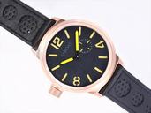 U-Boat Italo Fontana 2083 Black Dial Black Crocodile Leather Strap 50mm Watch