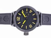 U-Boat Italo Fontana 2083 Mens Black Ostrich Leather Strap Watch