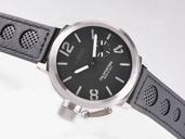 U-Boat Italo Fontana 5571 Mens Stainless Steel Bezel Black Ostrich Leather Strap Watch