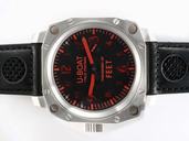 U-Boat Thousands Of Feet 1980 Black Dial Stainless Steel Case Round Watch