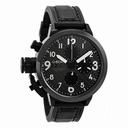 U-Boat Black Dial Black Leather and Rubber Strap Men's Watch UB7116