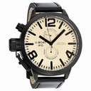 U-Boat Casa Nera Beige Dial Chronograph Black Leather Men's Watch 365