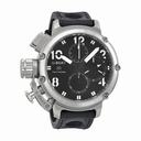 U-Boat Chronograph Automatic Black Dial Black Leather Strap Men's Watch UB7224