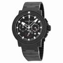 Ulysse Nardin Black Sea Chronograph Black Dial Black Rubber Men's Watch 353-92-3C