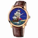 Ulysse Nardin Classico HMS Caesar Enamel Champleve Dial Alligator Leather Automatic Men's Watch 8156-111-2-CAESAR