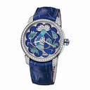 Ulysse Nardin Classico Lady Huppe Motif Dial Alligator Leather Automatic Ladies Watch 8150-112-2-HUP