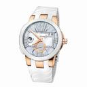 Ulysse Nardin Executive Dual Time Lady Grey Mother Of Pearl Dial Rubber Strap Automatic Ladies Watch 246-10-3-392