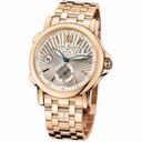 Ulysse Nardin GMT Dual Time Silver Sunray Dial 18kt Rose Gold Automatic Men's Watch 246-55-8-30