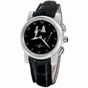 Ulysse Nardin Hourstriker Black Dial Platinum Black Leather Men's Watch 6109-103-E2