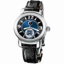 Ulysse Nardin Macho Palladium Blue Dial Black Leather Automatic Men's Watch 278-70-632