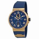 Ulysse Nardin Marine Chronometer Blue Dial 18kt Rose Gold Men's Watch 1186-126-3-43