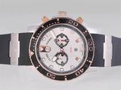Ulysse Nardin Marine Collection 8006-102-3A/91 Round silver Rubber Strap Mens Watch