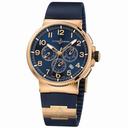 Ulysse Nardin Maxi Marine Chronograph Blue Dial 18K Rose Gold Automatic Men's Watch 1506-150LE-3-63-VB