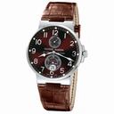 Ulysse Nardin Maxi Marine Chronometer Brown Dial Leather Automatic Men's Watch 263-66-625