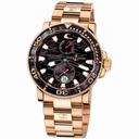 Ulysse Nardin Maxi Marine Diver Black Dial 18kt Rose Gold Men's Watch 266-37LE-8M