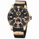 Ulysse Nardin Maxi Marine Diver Black Dial With Wave Design Automatic 18 Carat Rose Gold Men's Watch 266-10-3/92