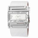 Versace Deauville Mother of Pearl Dial White Leather Diamond Ladies Watch