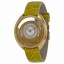 Versace Destiny Spirit Mother of Pearl Dial Yellow Leather Ladies Watch 82Q71SD498-S585