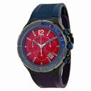 Versace DV One Chronograph Red Dial Blue and Black Men's Watch 26CCS92D800-S872
