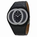 Versace Eclissi 84Q Black Gullloche Dial Black Leather Men's Watch 84Q99SD009-S009