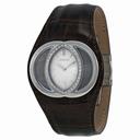 Versace Eclissi Silver Guilloche Dial Brown Leather Watch 84Q91SD001-S497