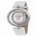 Versace Eon Ellipse Reversible White Enamel Dial White Leather Ladies Watch 91Q99D002-S001