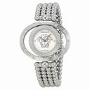 Versace Eon Ellipsis Reversible White Enamel Dial Stainless Steel Ladies Watch91Q91D002-S099