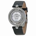 Versace Eon Lady White Mother of Pearl Dial Black Leather Ladies Watch 79Q91SD497-S009