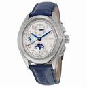 Versace Master Swiss Automatic Moonphase White Dial Blue Leather Men's Watch 20A99D001 S282