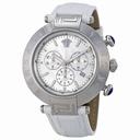 Versace Reve Silver Dial White Leather Unisex Watch VA806-0013