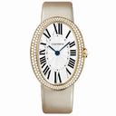 Cartier Baignoire Manual Wind Diamond Bezel 18 kt Rose Gold Ladies Watch WB520005