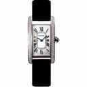 Cartier Tank Americaine 18kt White Gold Diamond Ladies Watch WB701831