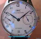 IWC PELLATON AUFZUG PORTUGIESER AUTOMATIC STAHL STEEL WHITE DIAL