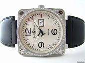 Bell & Ross BR01-96 BIG DATE DIAMOND TOP - STAINLESS STEEL ON STRAP-46mm