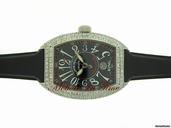 Franck Muller CONQUISTADOR KING MEN'S STAINLESS STEEL W/ 5-ROW DIAMONDS