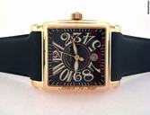 Franck Muller CONQUISTADOR KING CORTEZ XL ROSE GOLD ON BLACK RUBBER STRAP
