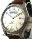 IWC Pilot UTC Stainless Steel On Strap SIlver Spitfire Dial