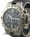 Bulgari Scuba Chronograph Stainless Steel On Rubber Strap Black Dial